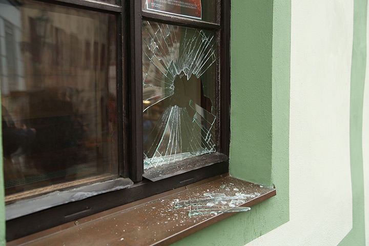 A2B Glass are able to board up broken windows while they are being repaired in Gillingham.